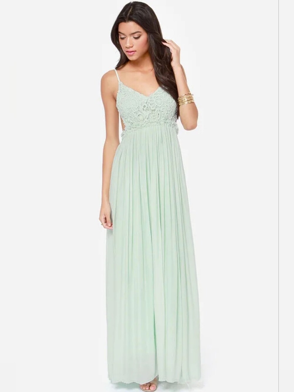 L'atiste by Amy Seafoam Mint Green Dress Medium